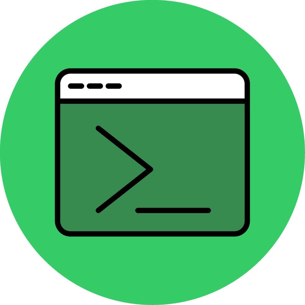 terminal Filled Circle Icon vector