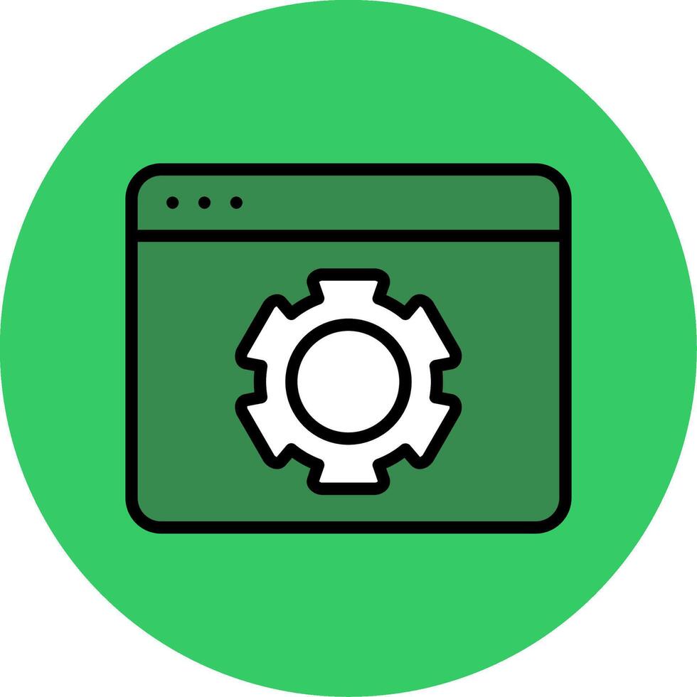 Web Optimization Filled Circle Icon vector