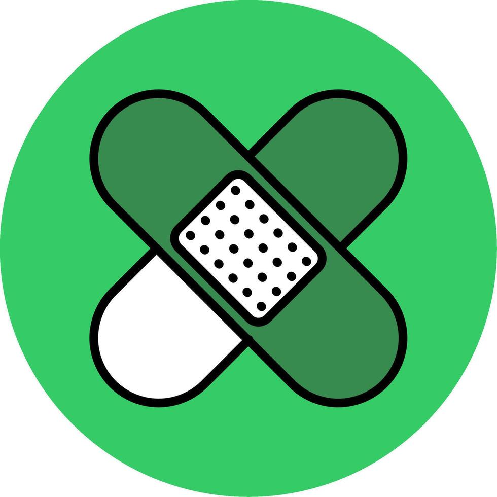 Bandage Filled Circle Icon vector