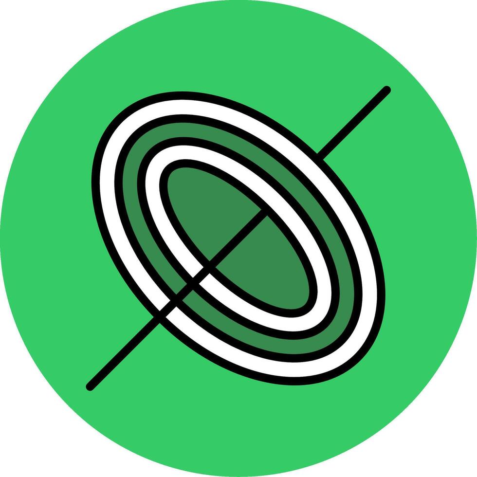 Black Hole Filled Circle Icon vector