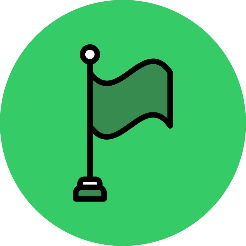Flag Filled Circle Icon vector