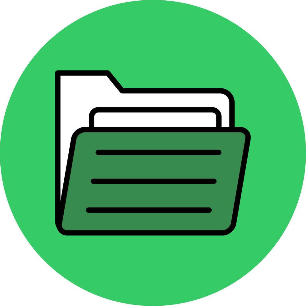 Folder Filled Circle Icon vector