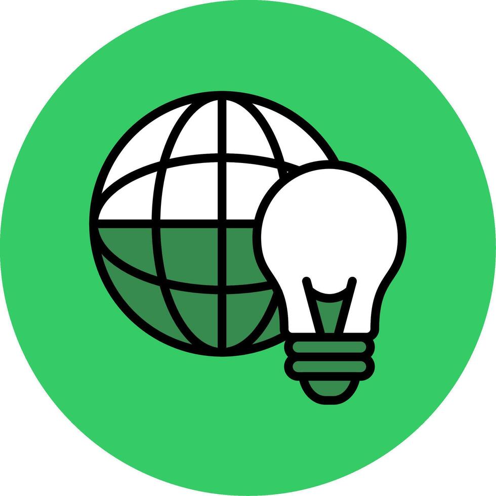 Knowledge Filled Circle Icon vector