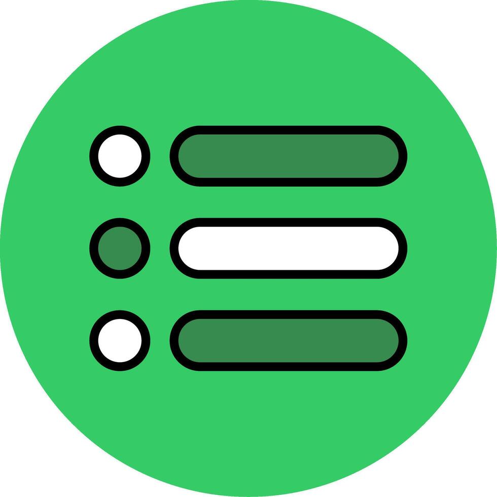 Menu Filled Circle Icon vector