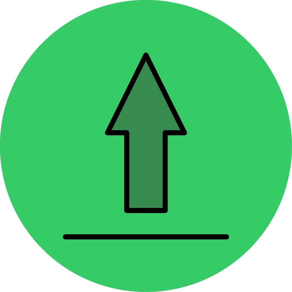 Up Sign Filled Circle Icon vector