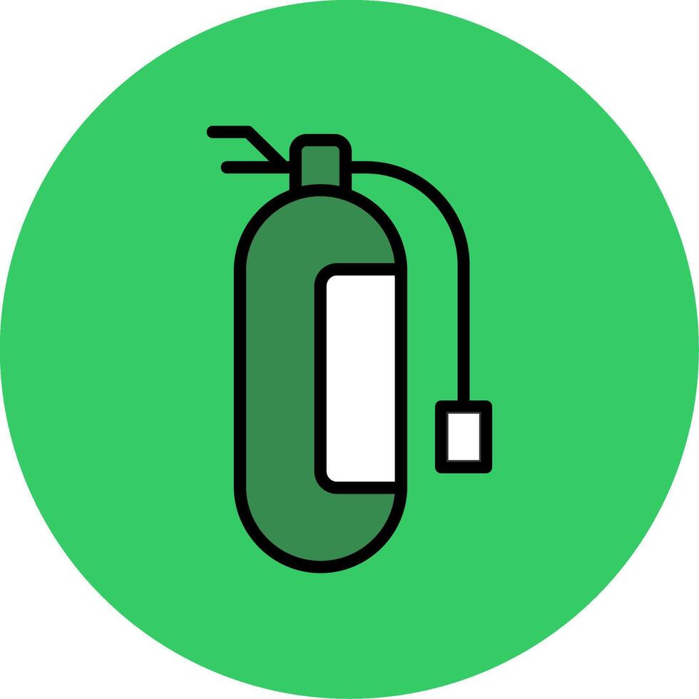 Fire Extinguisher Filled Circle Icon vector