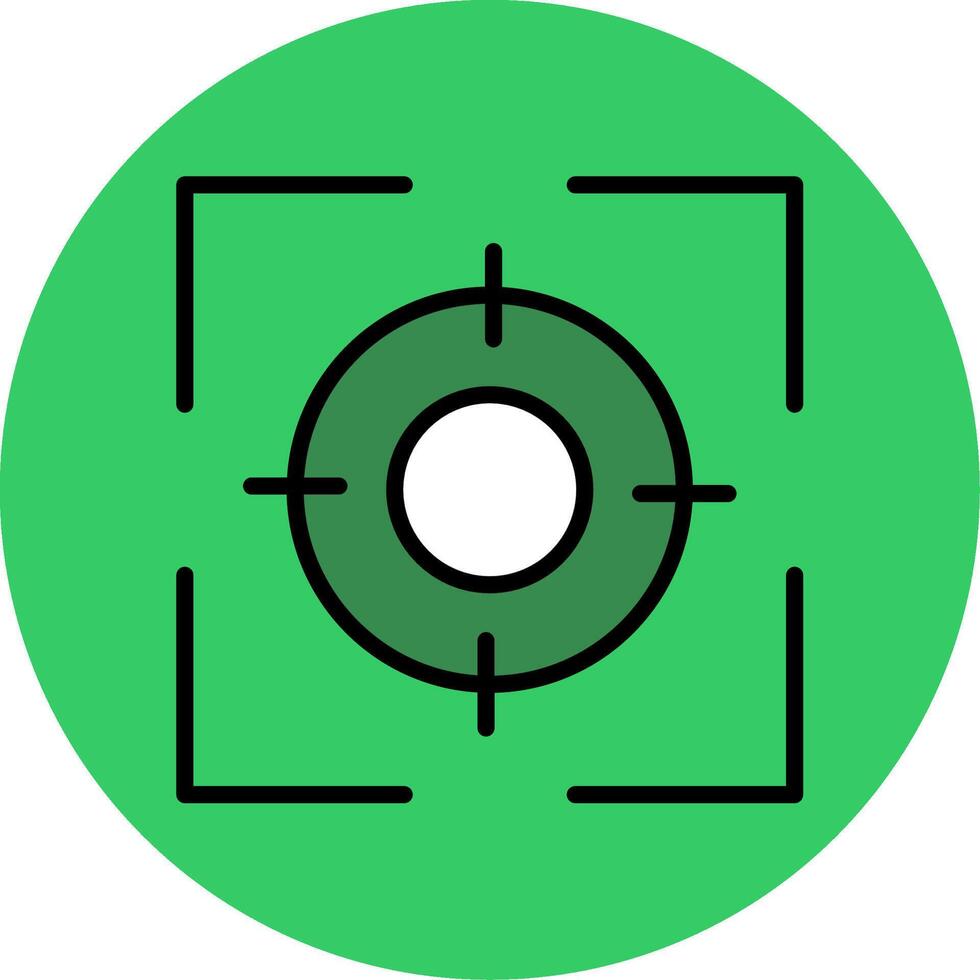 Focus Filled Circle Icon vector