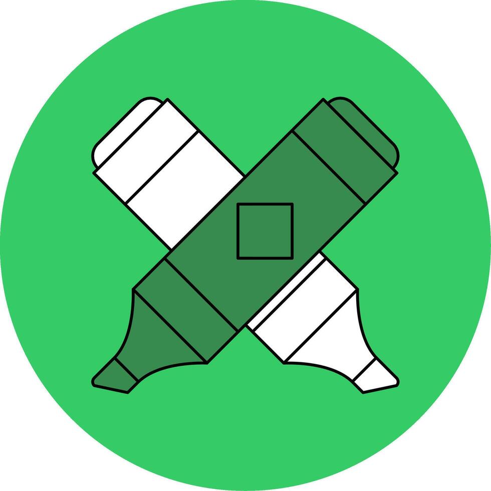 Highlighter Filled Circle Icon vector