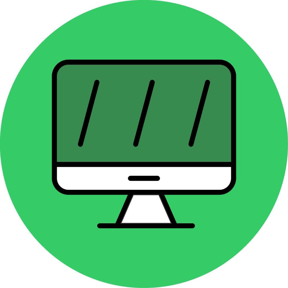 Monitor Filled Circle Icon vector
