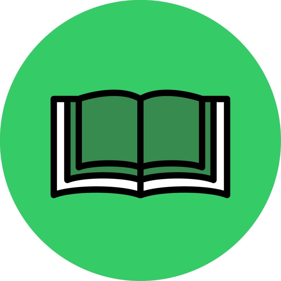 Reading Filled Circle Icon vector