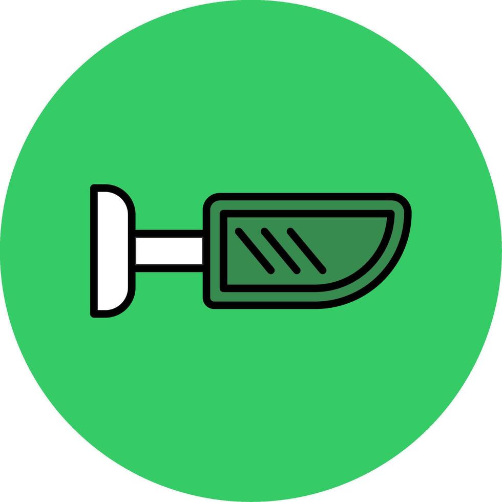 Side Mirror Filled Circle Icon vector