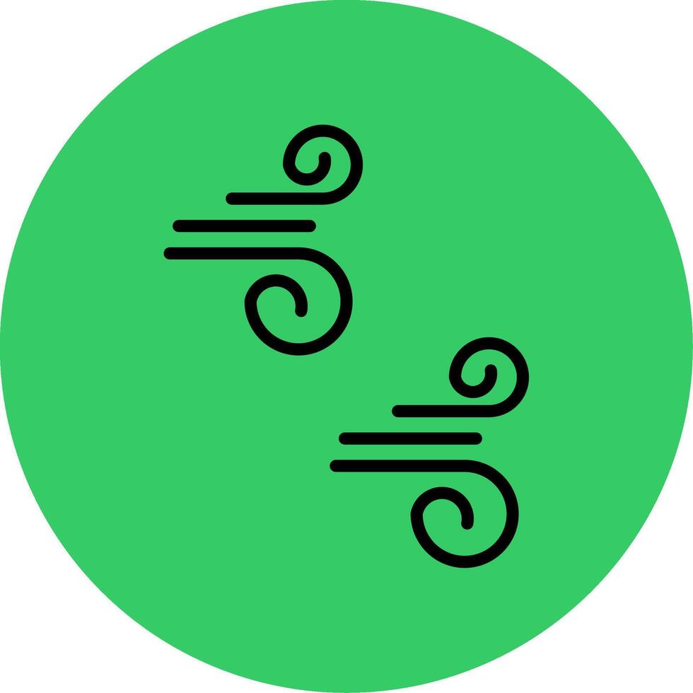 Wind Filled Circle Icon vector