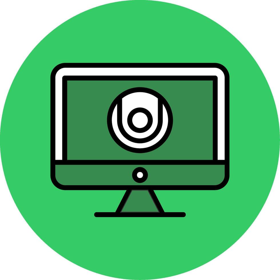 Webcam Filled Circle Icon vector