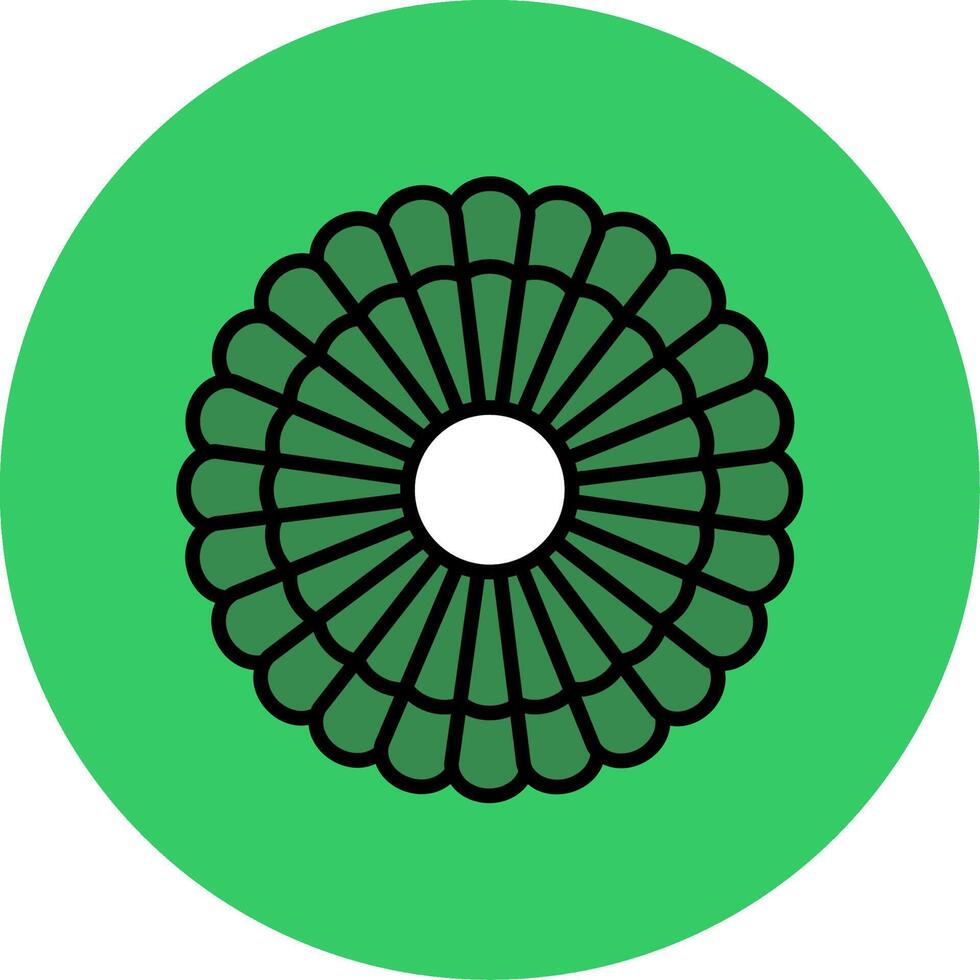 Chrysanthemum Filled Circle Icon vector