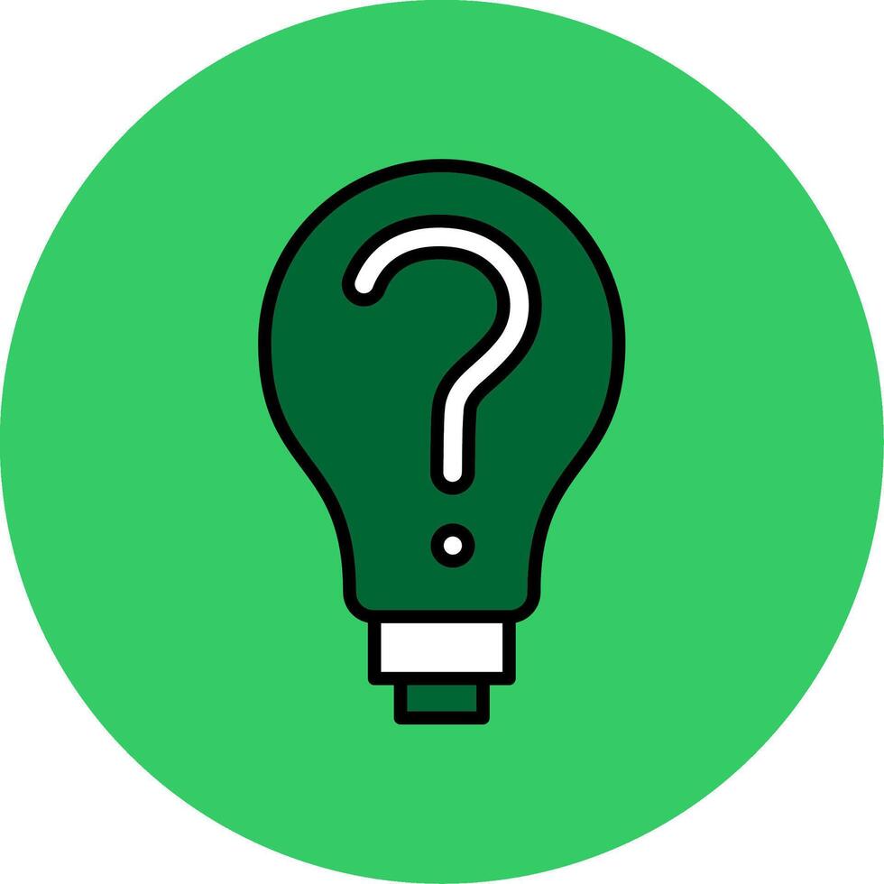 Decision Making Filled Circle Icon vector