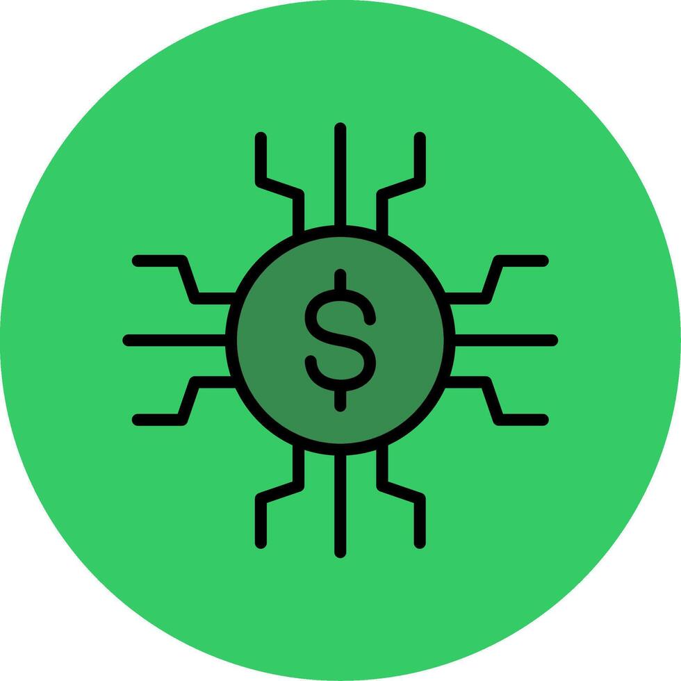 Dollar Filled Circle Icon vector