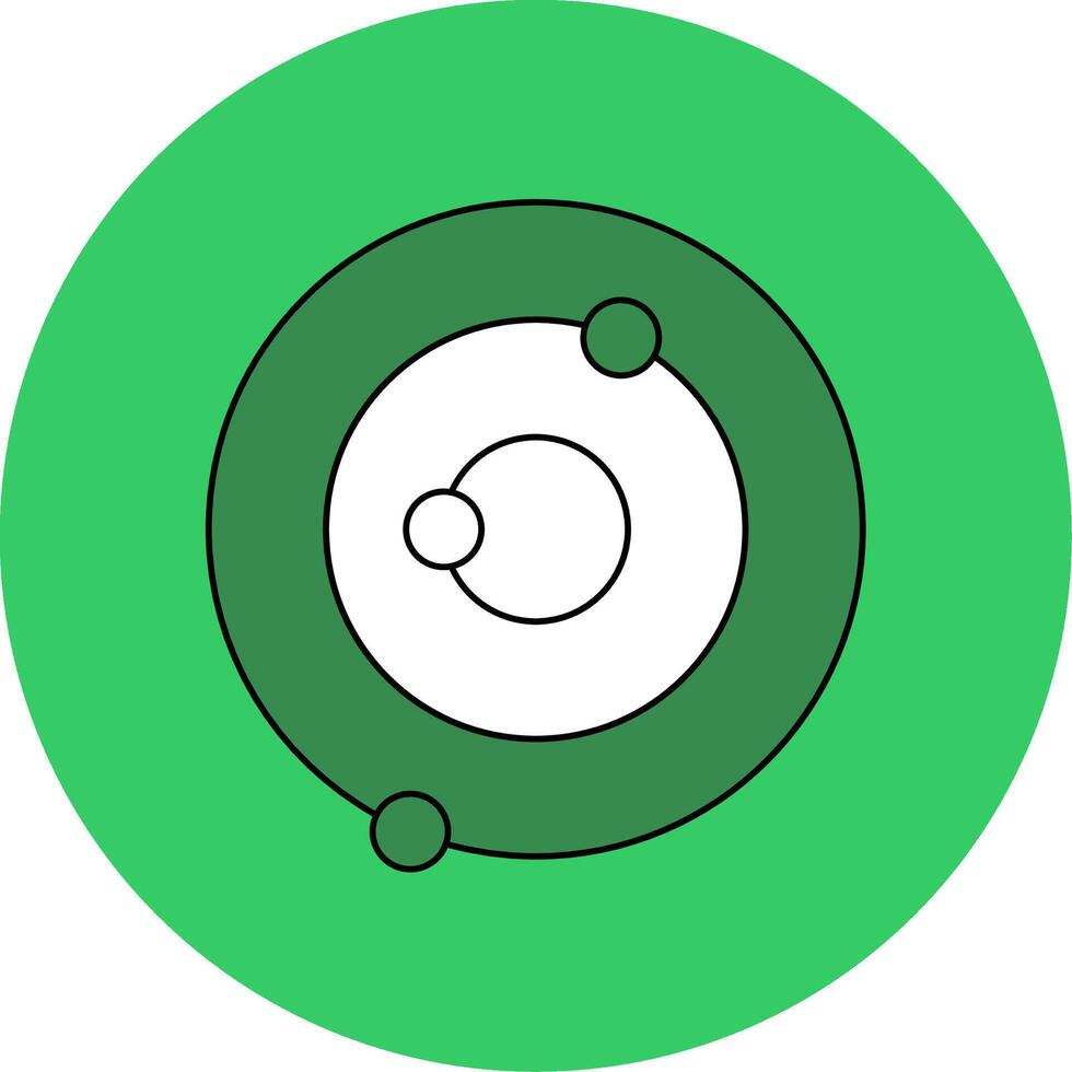 Solar System Filled Circle Icon vector