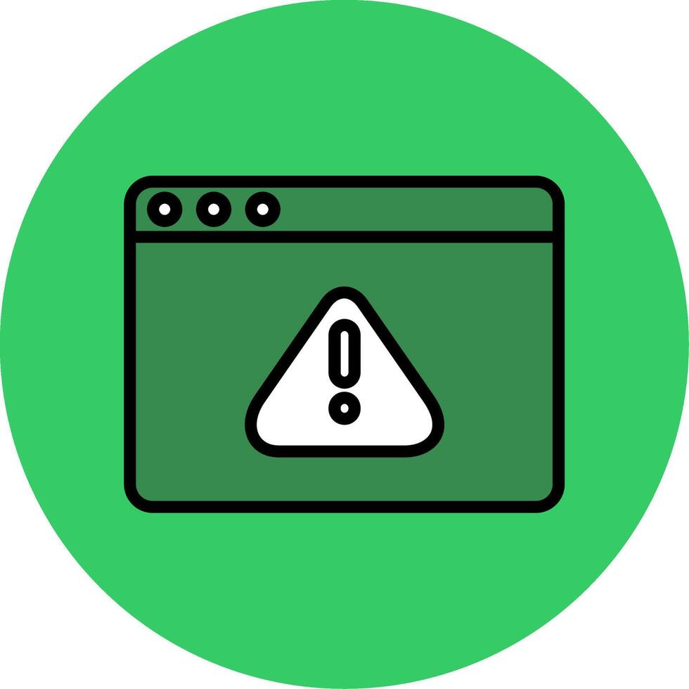 Web Browser Filled Circle Icon vector