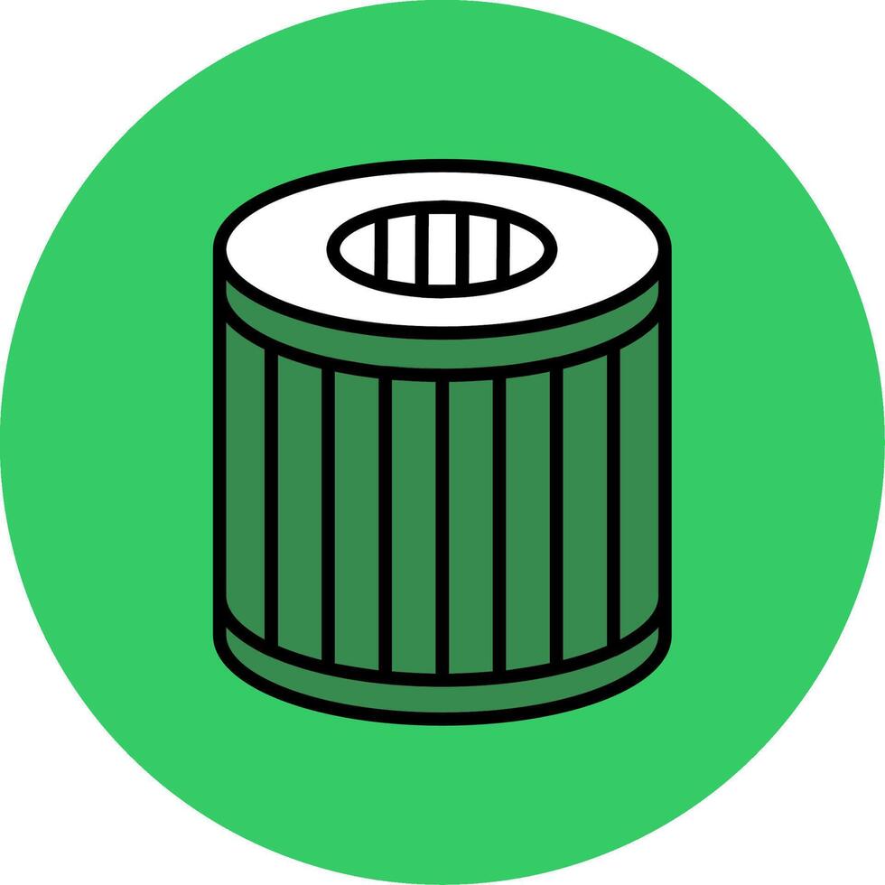 Oil Filter Filled Circle Icon vector