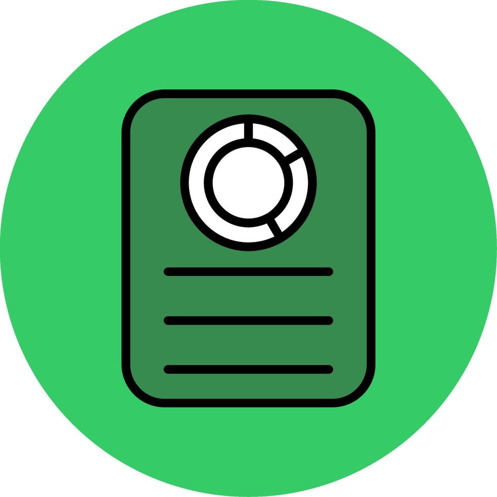 Pie Chart Filled Circle Icon vector