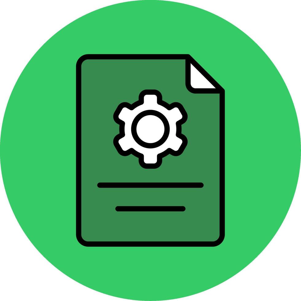 Paper Filled Circle Icon vector