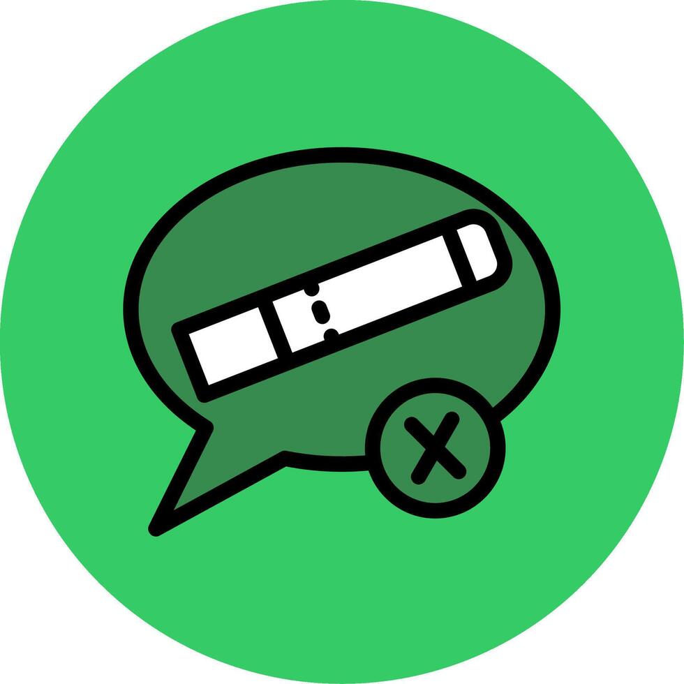 Quit Smoking Filled Circle Icon vector