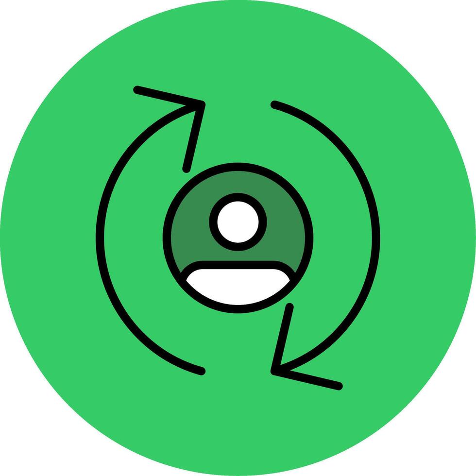 Remarketing Filled Circle Icon vector