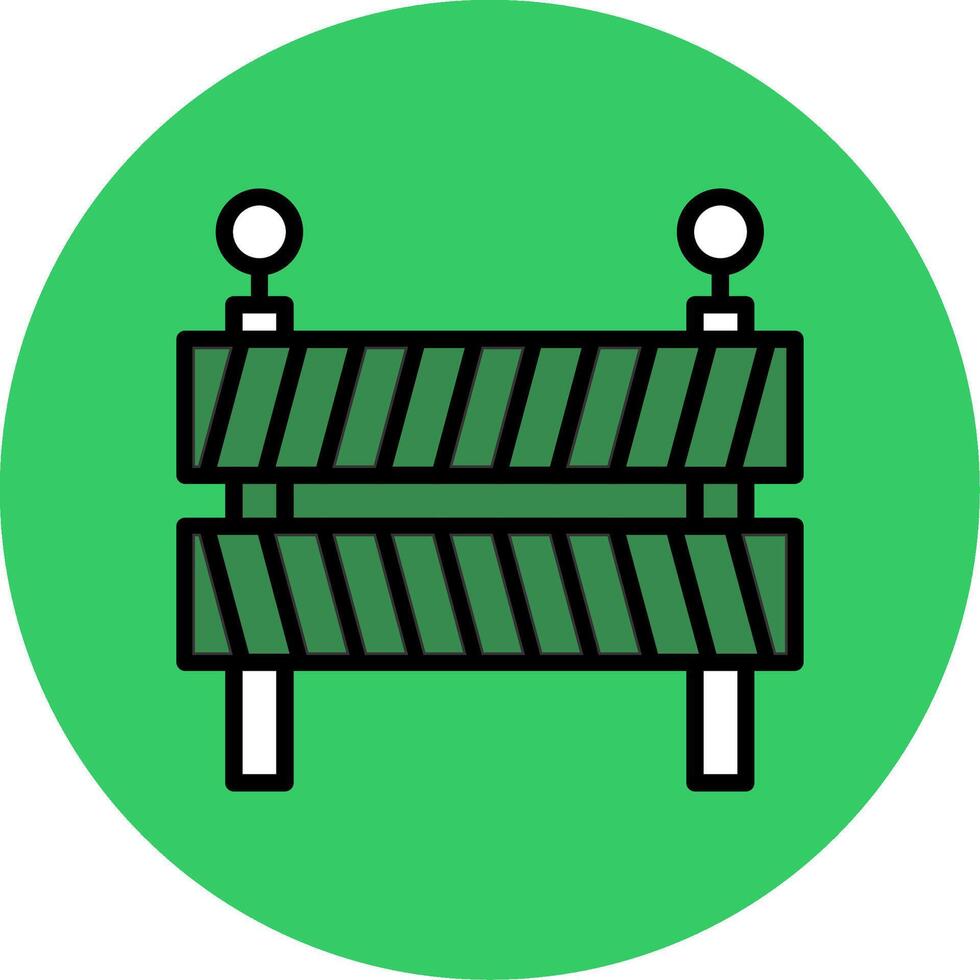 Barrier Filled Circle Icon vector