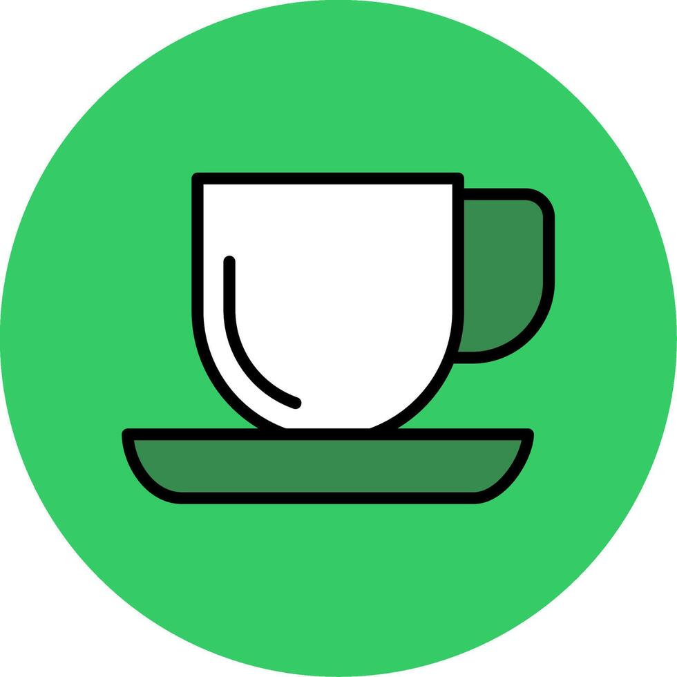 Coffee Filled Circle Icon vector
