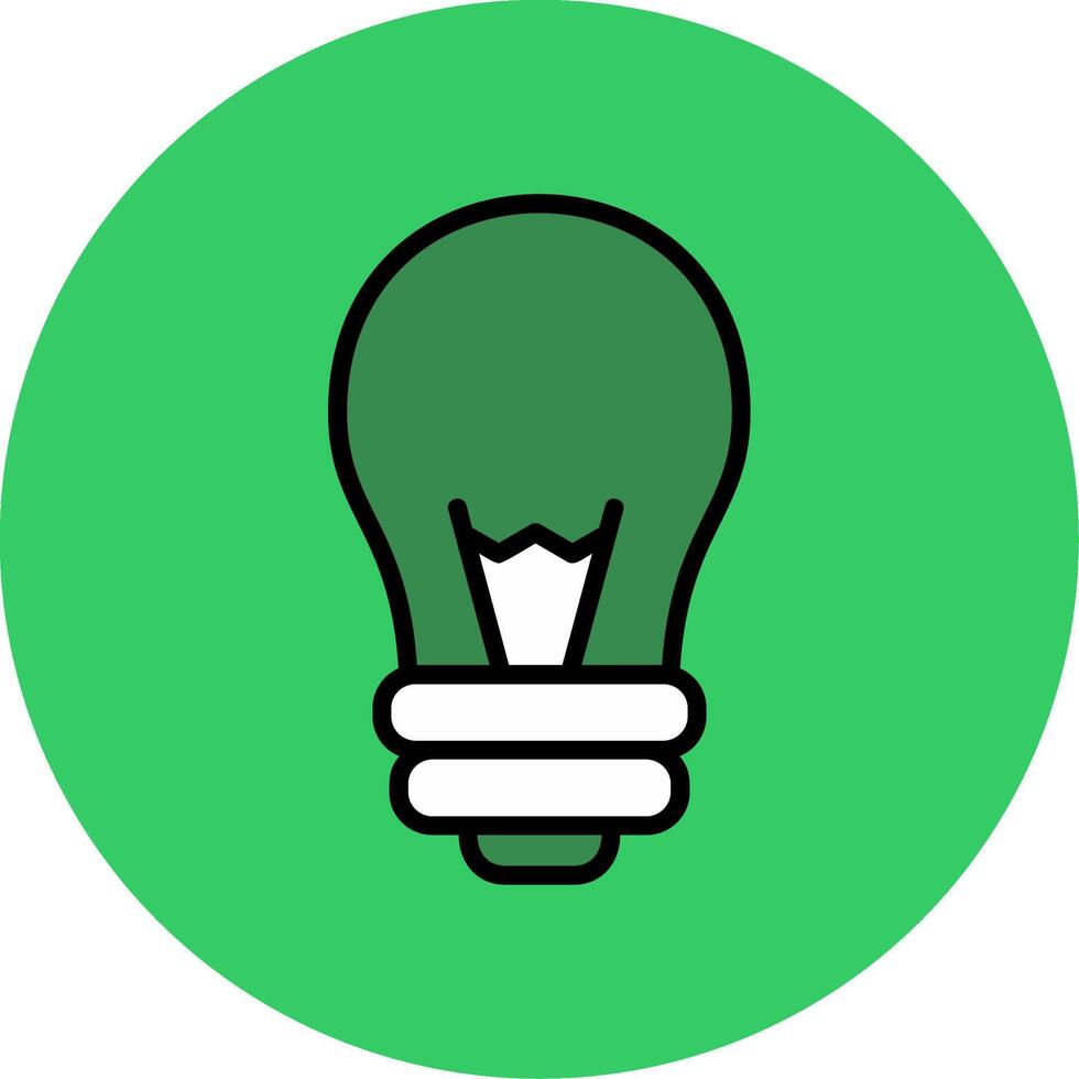 bulb Filled Circle Icon vector