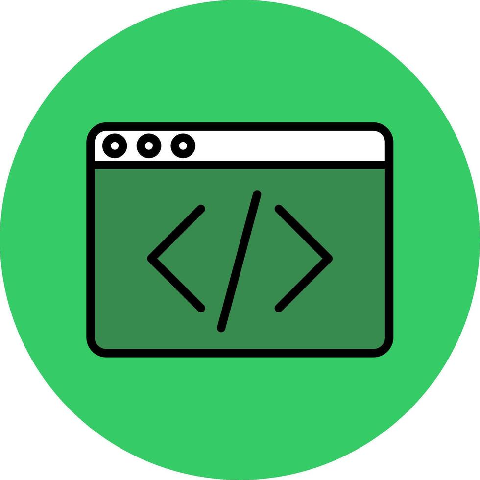 Browser Filled Circle Icon vector