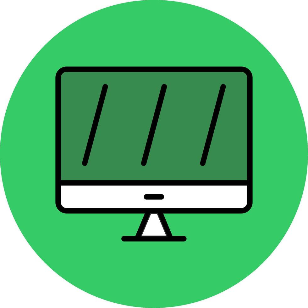 Computer Filled Circle Icon vector