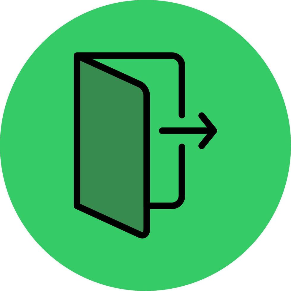 Logout Filled Circle Icon vector