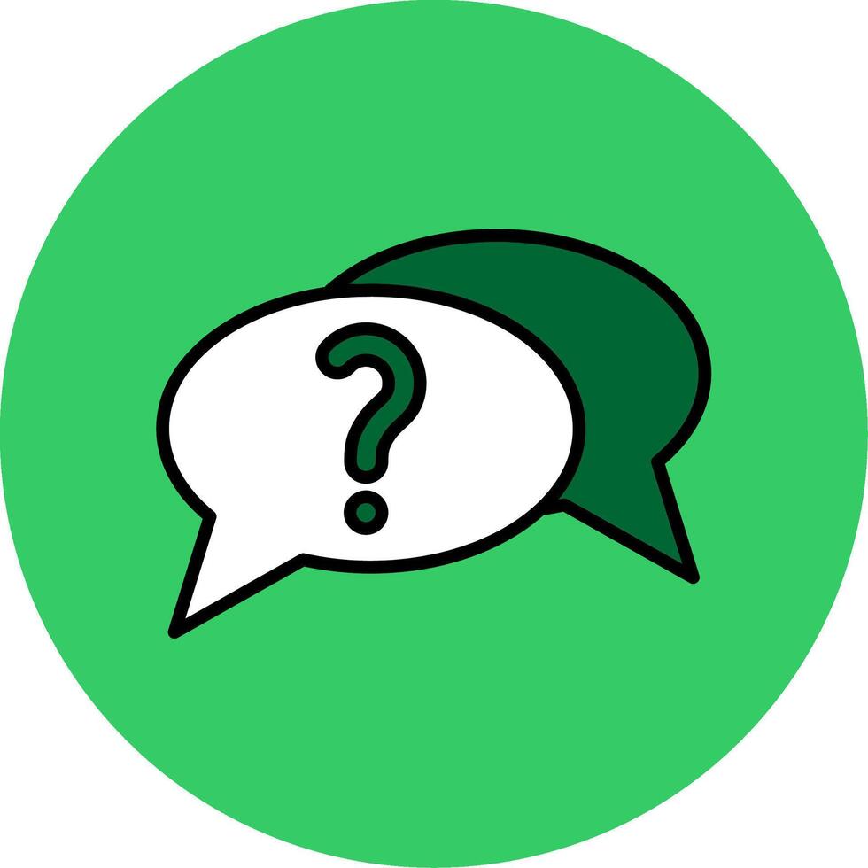 Question Filled Circle Icon vector