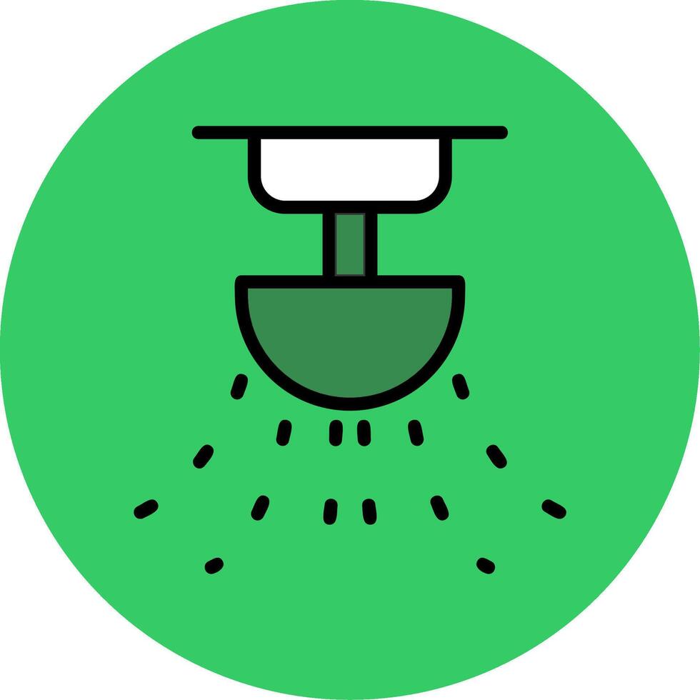 Sprinkler Filled Circle Icon vector