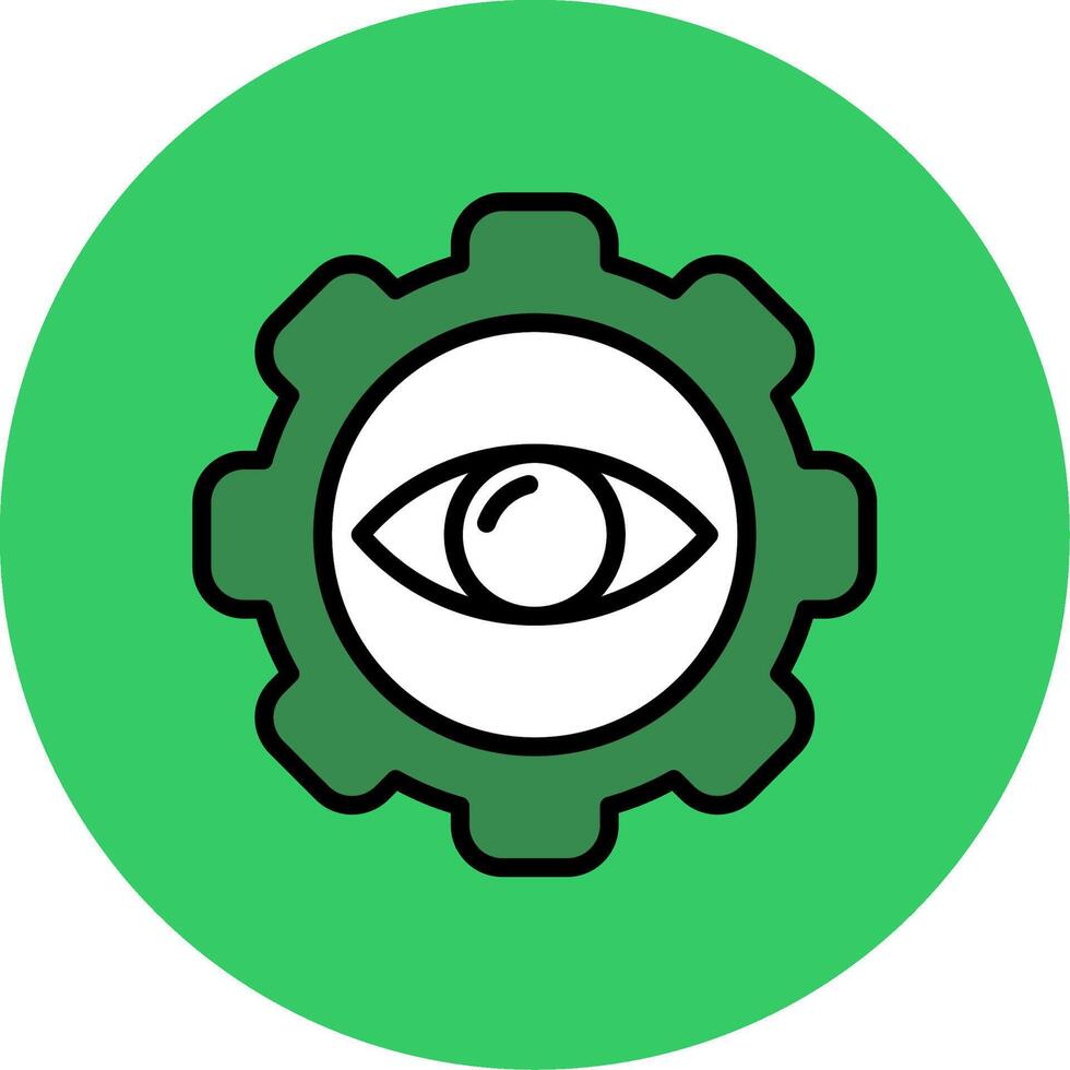 Vision Filled Circle Icon vector