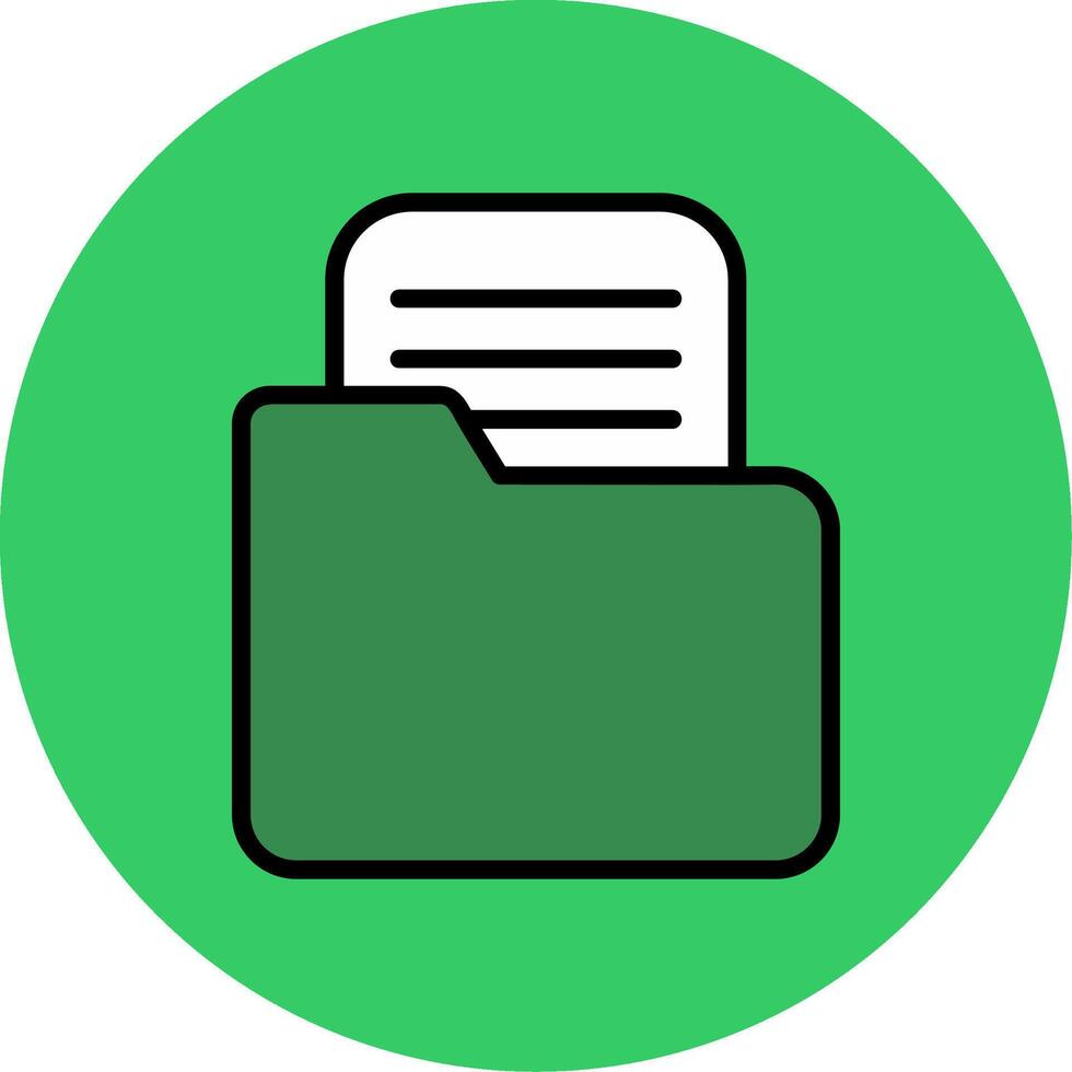 File Filled Circle Icon vector