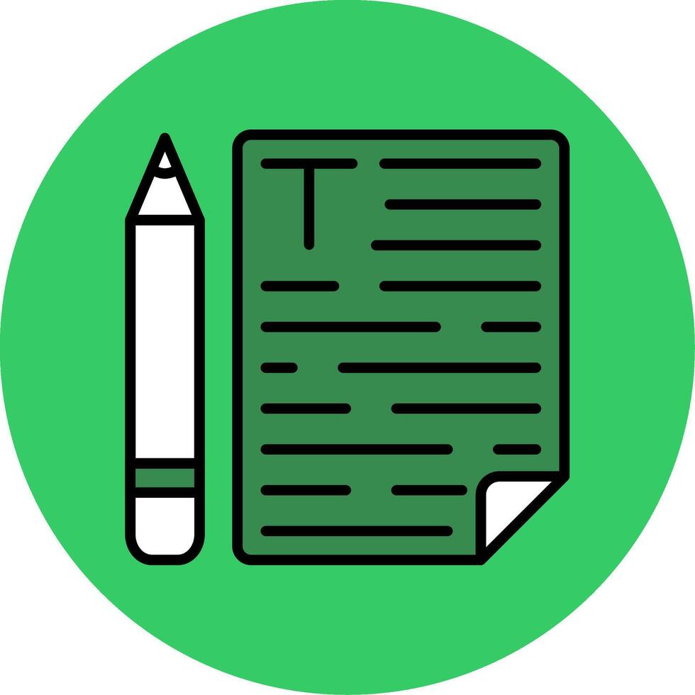 Copywriter Filled Circle Icon vector