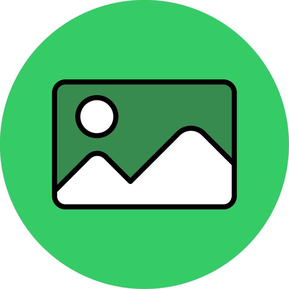 Image Filled Circle Icon vector
