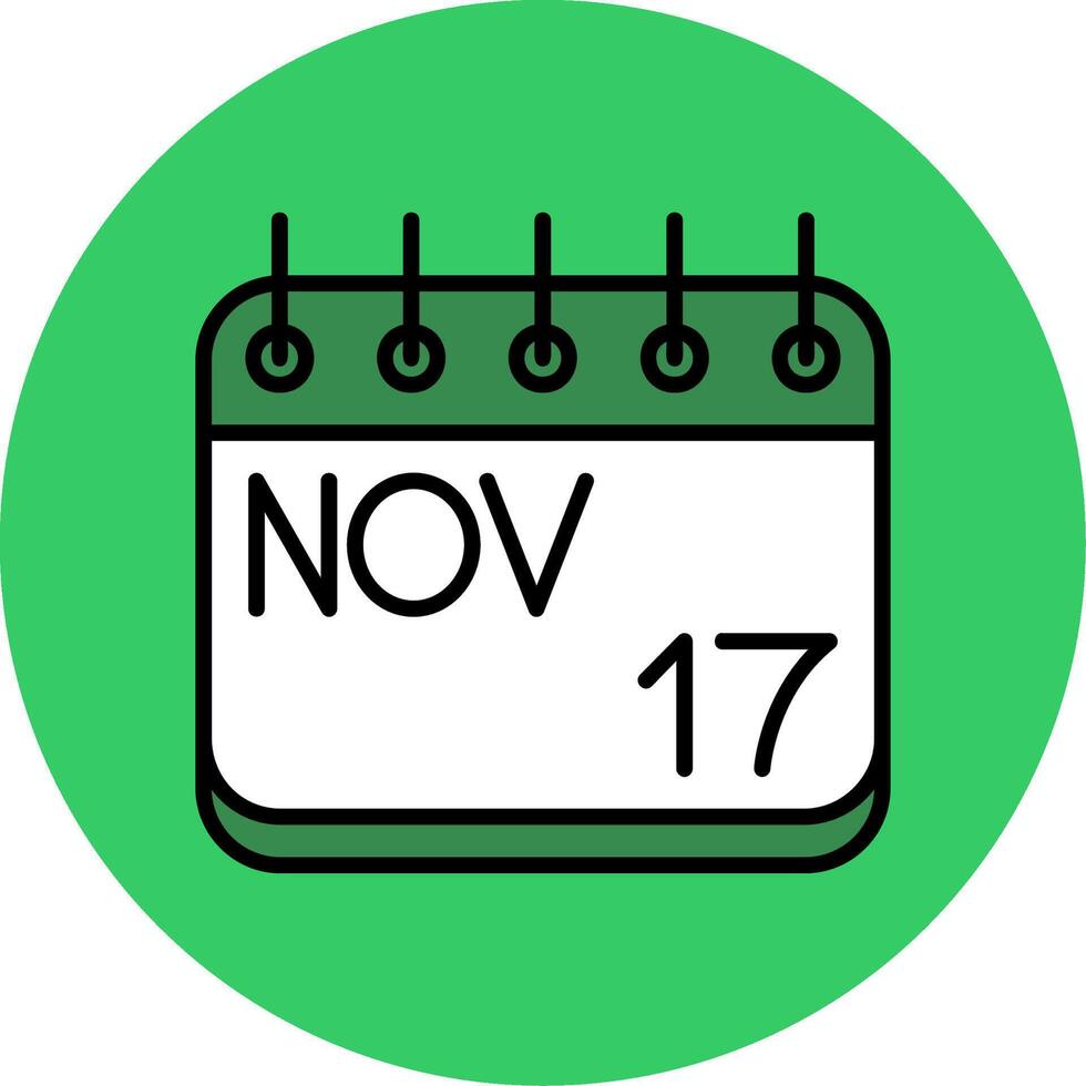 November Filled Circle Icon vector