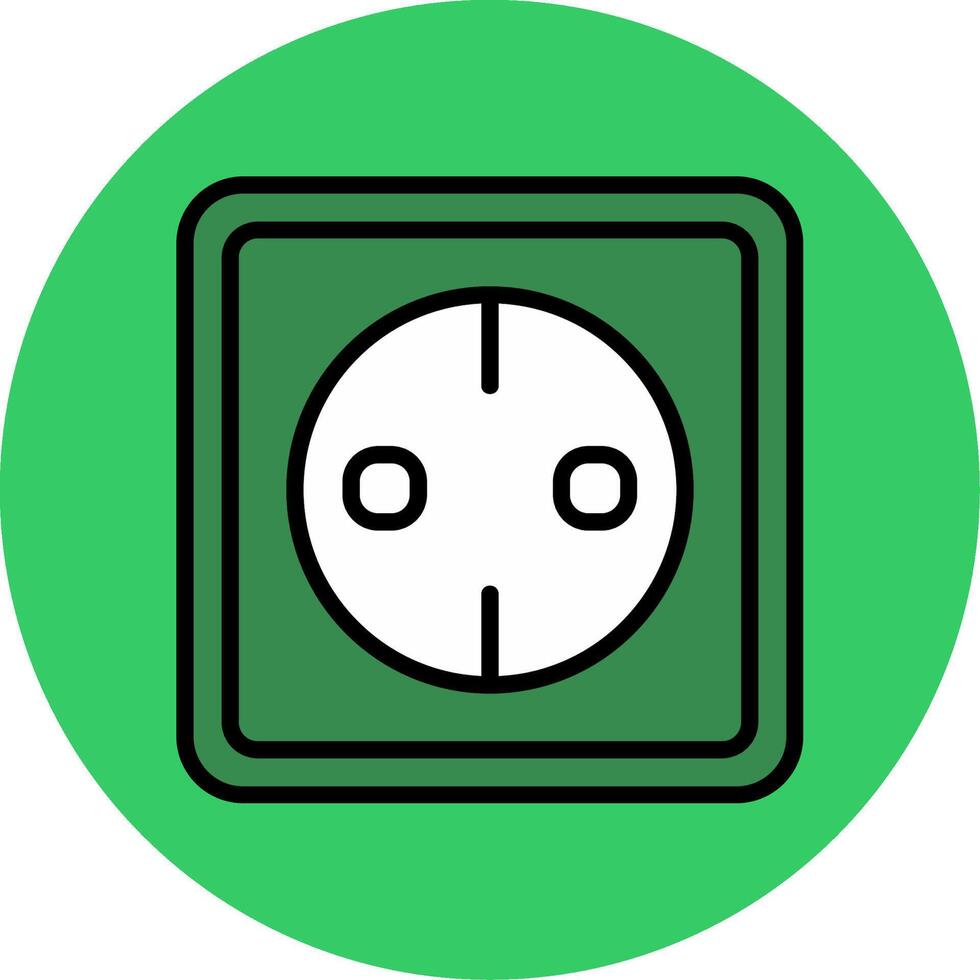 socket Filled Circle Icon vector