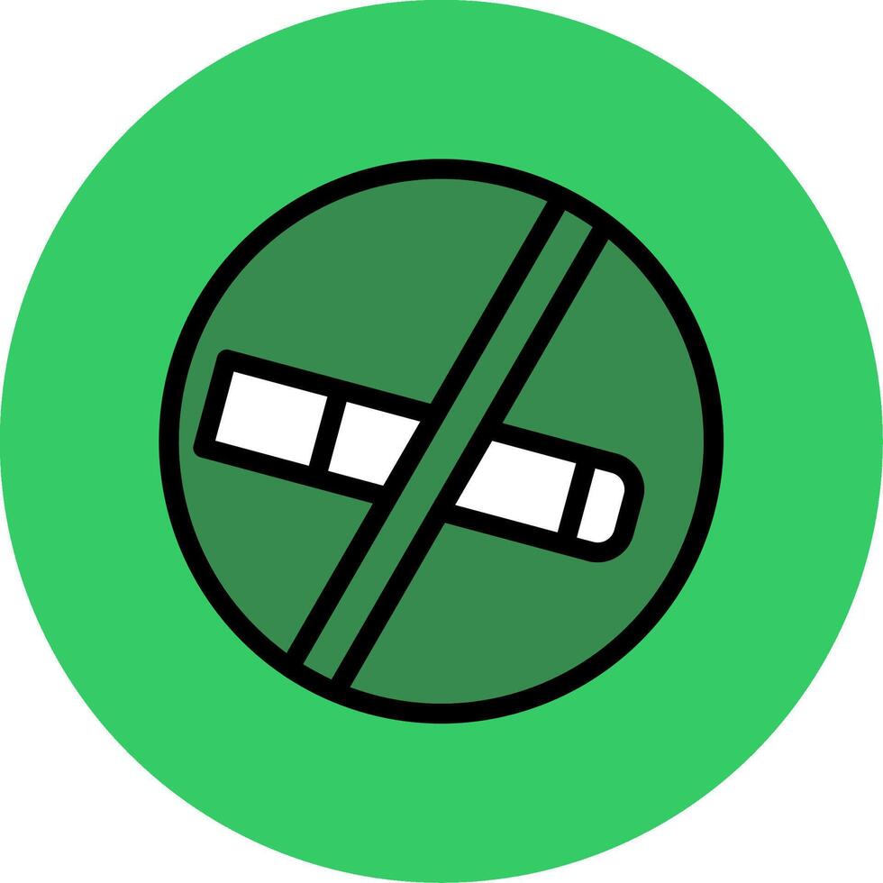 Smoking Free Filled Circle Icon vector