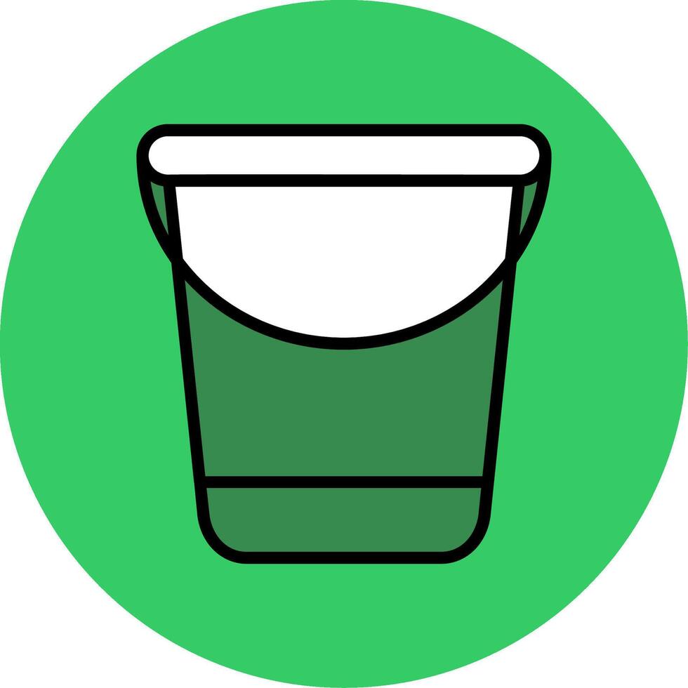 Water Bucket Filled Circle Icon vector