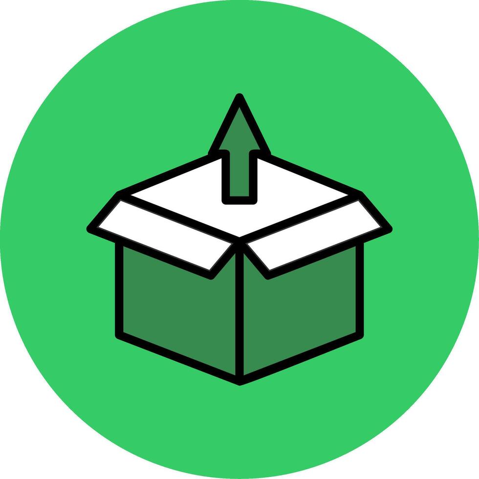 Delivery Box Filled Circle Icon vector