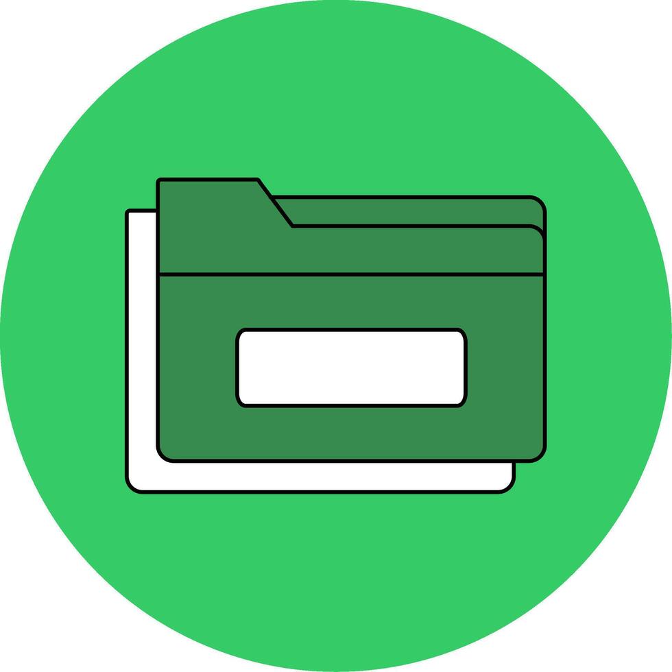 Folder Filled Circle Icon vector