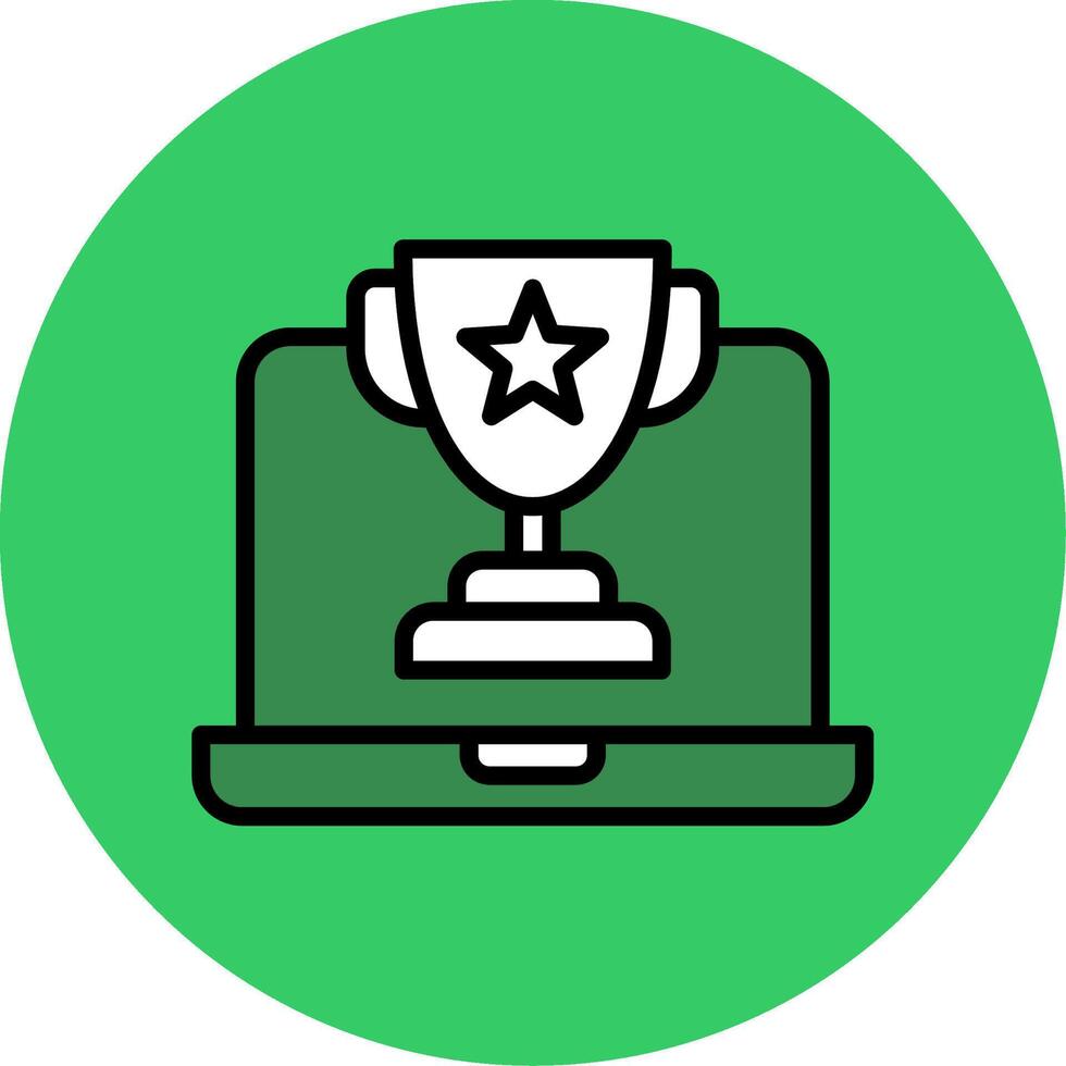 Trophy Filled Circle Icon vector