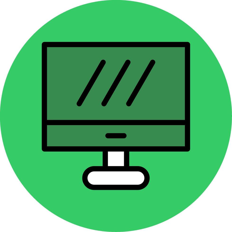 Computer screen Filled Circle Icon vector