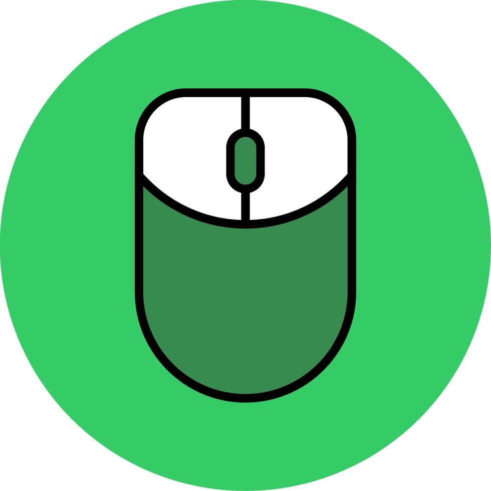 Mouse Filled Circle Icon vector
