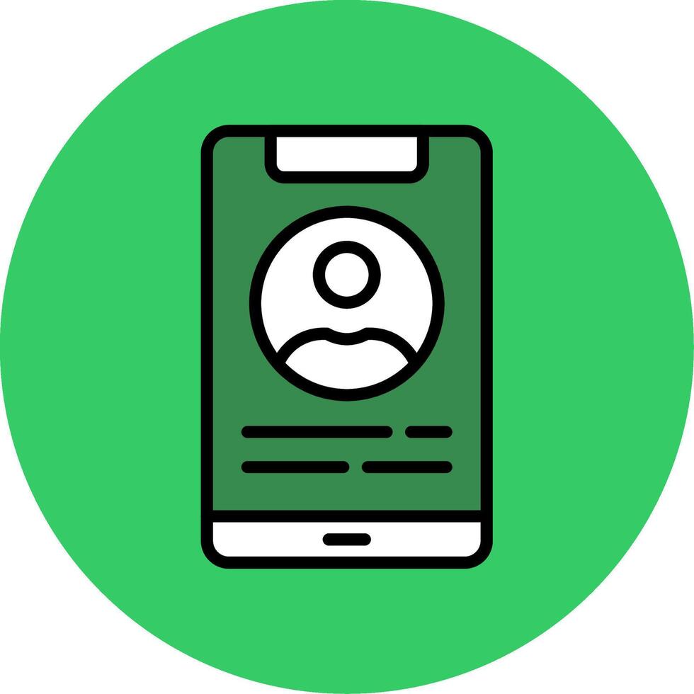 Smartphone Filled Circle Icon vector