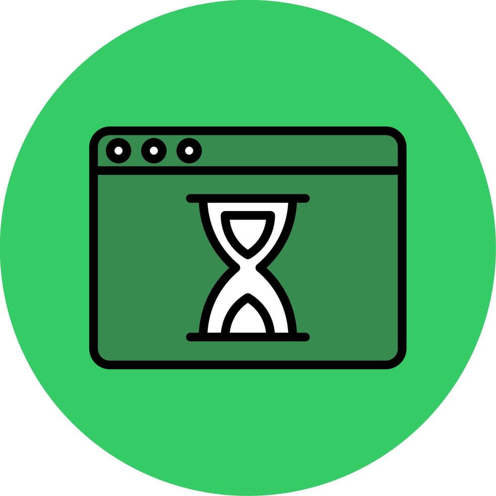 Waiting Filled Circle Icon vector